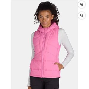 NWT Avia Women's Hooded Quilted Vest Pink Size XS